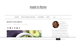 Desktop Screenshot of mapleandthyme.com